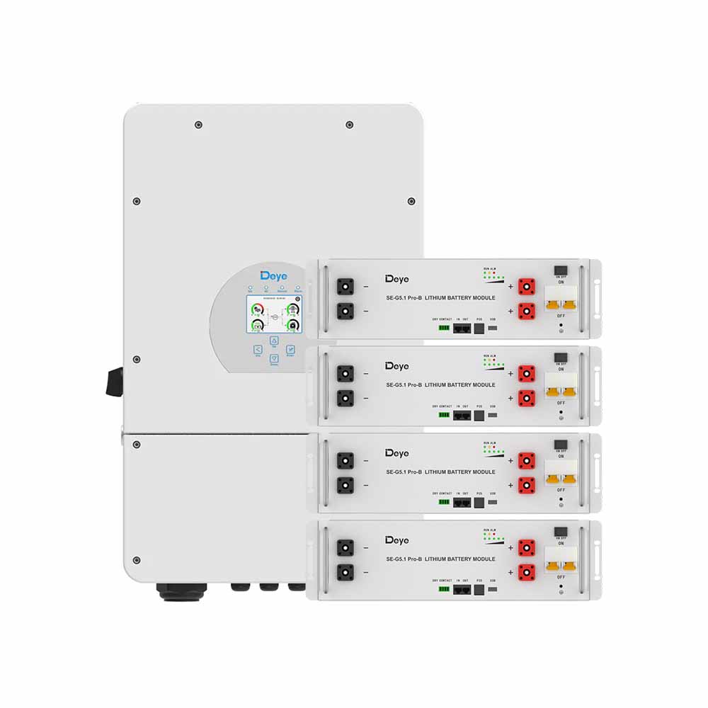 Deye 8kW single-phase hybrid inverter and 20.48kWh battery kit ...